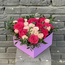 Цветочная композиция из Розы в коробке в Мечётинской