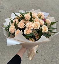 Букет Кремовые розы Латте в Мечётинской