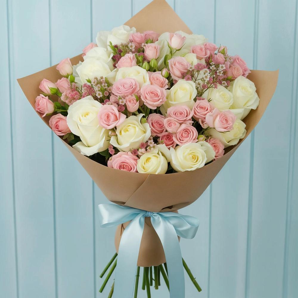 Букет цветов из: Розы в Мечётинской