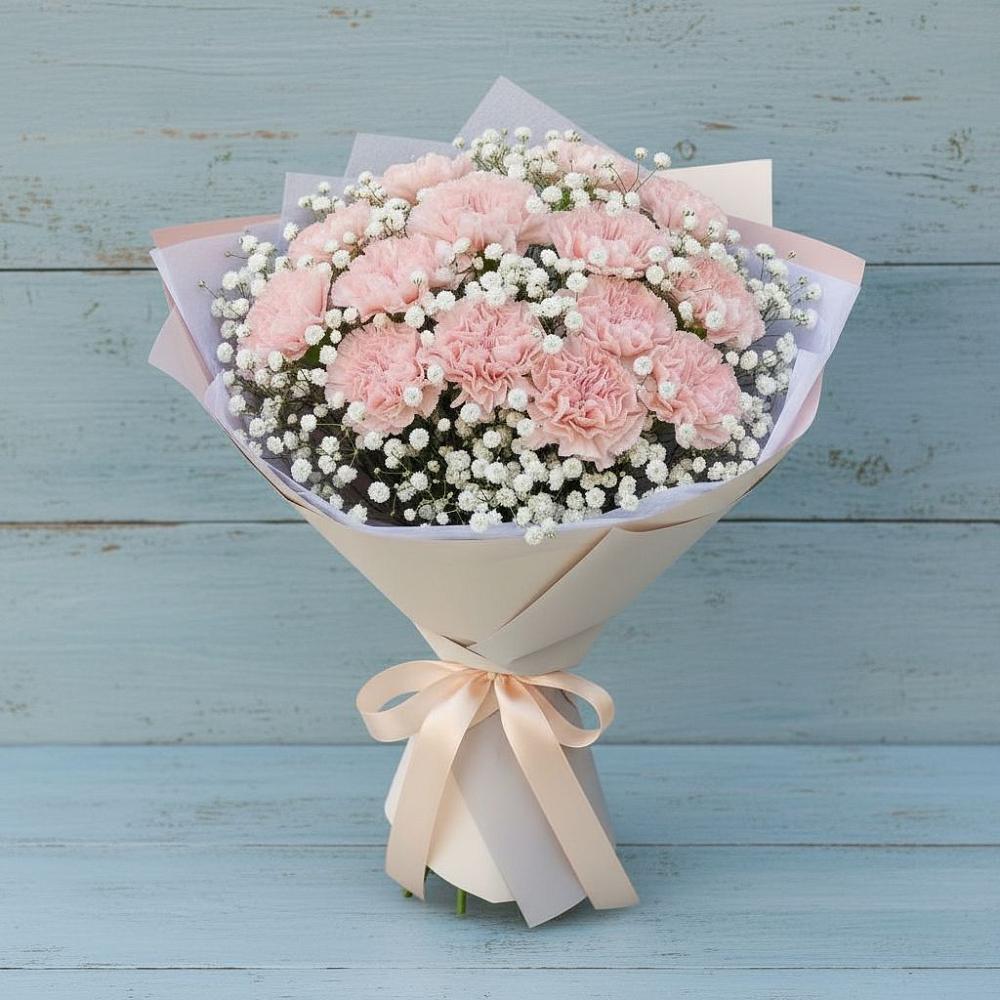 Букет цветов из: Гвоздики в Мечётинской