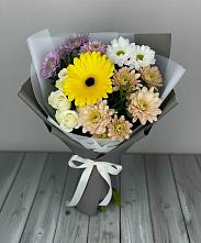 Букет цветов из:  Розы, Герберы и Хризантемы #REPLACE_PRED# Мечётинской