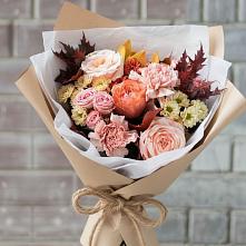 Букет цветов из:  Гвоздики, Хризантемы и Розы в Мечётинской