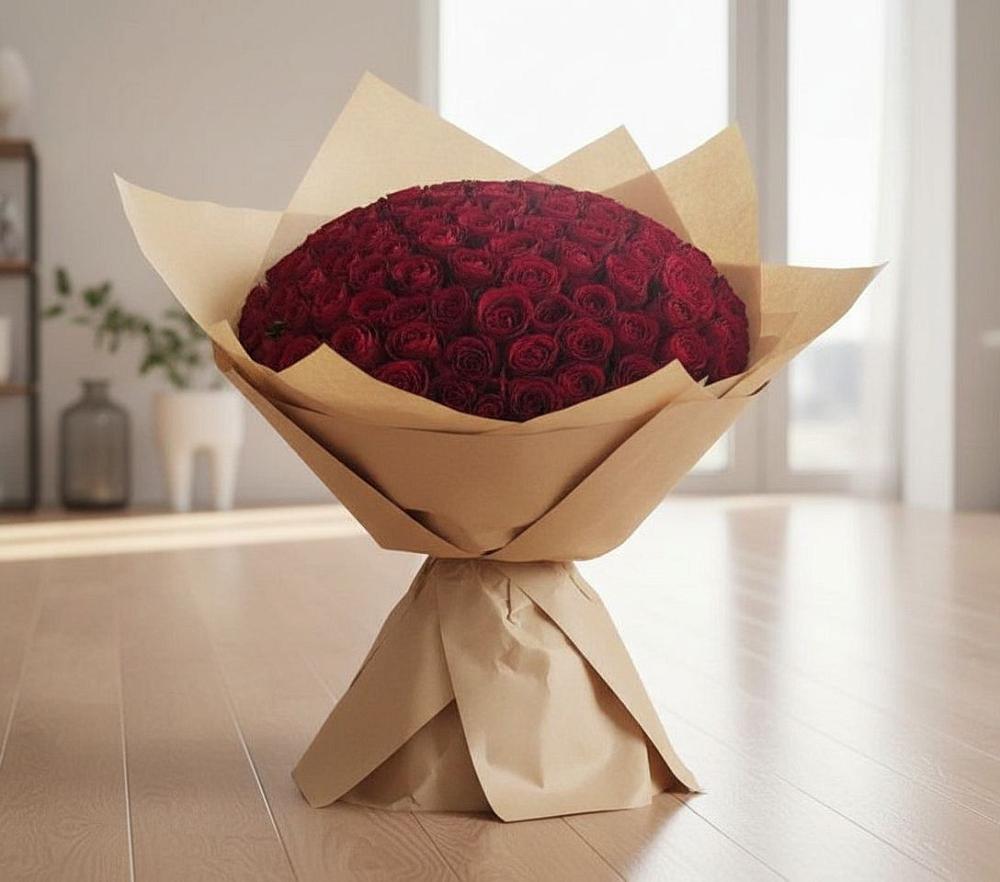 Букет 101 Красная роза в Мечётинской