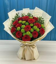 Букет цветов из:  Розы и Хризантемы в Мечётинской