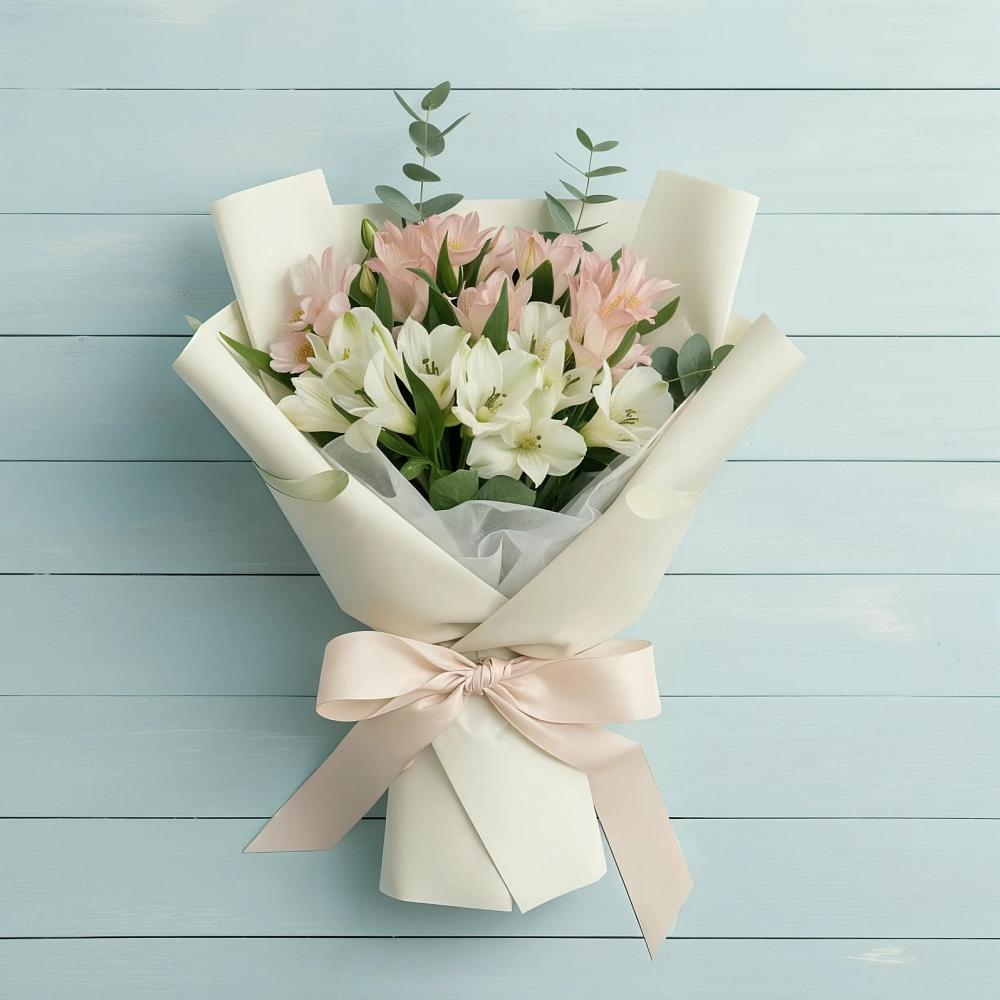 Букет цветов из: Альстромерии в Мечётинской