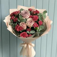 Букет цветов из:  Гвоздики и Розы в Мечётинской
